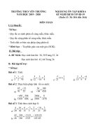 Nội dung ôn tập các môn tuần 12 - khối 6