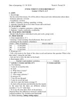 giáo án Tiếng Anh lop 4 tuần 6