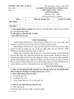 Đề kiểm tra cuối kì II - Khối 3 - Môn - Tiếng Việt - Năm 2015 -2016