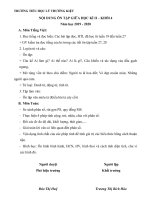 Nội dung ôn tập giữa HK II năm học 2019-2020