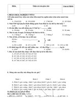 Đề kiểm tra định kì - Giữa học kì I -  Khối 4 - Môn Toán - Năm học 2016 - 2017