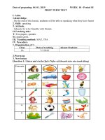 giáo án Tiếng Anh lop 1 tuần 18