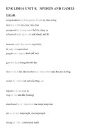 ĐỀ CƯƠNG ÔN TẬP ANH 6 (LẦN 2)