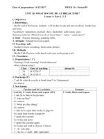 giáo án Tiếng Anh lớp 3 tuần 16