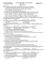 ĐỀ KT CUỐI HK1 SINH 12 NĂM HỌC 2020-2021 CÔ DIỆU