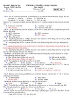 ĐỀ KT CUỐI HK1 SINH 12 NĂM HỌC 2020-2021 THẦY TOÀN