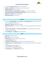 COLLOCATION FOR WEATHER 