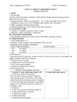 giáo án Tiếng Anh lớp 4 tuần 25