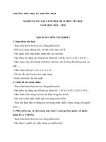 Nội dung ôn Tập cuối kỳ II  môn Tin học  năm học 2019-2020