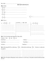 Bài tập cuối tuần 3 lớp 5