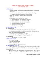 Nội dung ôn tập cuối học kì II - Năm học 2016 - 2017 - Khối 5