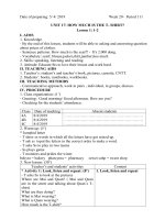 giáo án Tiếng Anh lớp 4 tuần 29