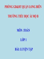 BGĐT - TOÁN 1 - TUẦN 27 - LUYỆN TẬP (T150)