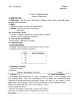 Giáo án TA 3- Tuần 5