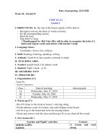 GIÁO ÁN TIẾNG ANH LỚP 1 - TUẦN 26