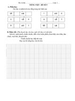 Bài ôn tập nghỉ dịch lớp 1.2