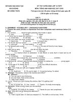 Tải Đề thi tuyển sinh vào lớp 10 môn Tiếng Anh Sở GD&ĐT tỉnh Hải Dương năm học 2017 - 2018 -  Đề thi vào lớp 10 môn Tiếng Anh tỉnh Hải Dương năm học 2017 - 2018