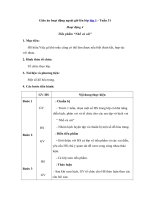 Tải Giáo án hoạt động ngoài giờ lên lớp lớp 1 - Tuần 31 - Giáo án điện tử HĐNGLL lớp 1