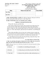 Đề kiểm tra cuối học kì 1 - Lớp 3 - Môn Tiếng Việt - Năm 2015 - 2016