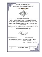 Luận văn tốt nghiệp đánh giá sự sẵn lòng chi trả cho việc tăng phí vệ sinh hướng đến giảm bao cấp