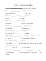 Tải Bài tập chia động từ tiếng Anh lớp 8 -  Tài liệu ôn tập lớp 8 môn tiếng Anh