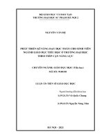 Phát triển kĩ năng dạy học toán cho sinh viên ngành giáo dục tiểu học ở trường đại học theo tiếp cận năng lực 
