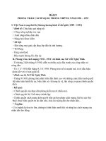 Tài liệu ôn tập trong thời gian nghỉ do dịch COVID-19 - Môn Sử 9 - BÀI 19: PHONG TRÀO CÁCH MẠNG TRONG NHỮNG NĂM 1930 – 1935