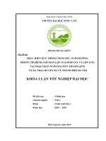 Thực hiện quy trình chăm sóc, nuôi dưỡng, phòng trị bệnh cho đàn lợn nái sinh sản và lợn con tại trại chăn nuôi nguyễn thanh lịch xã ba trại, huyện ba vì, thành phố hà nội​  