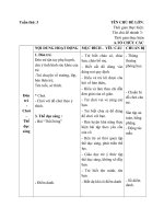 giáo án tuần 3 lớp học của bé