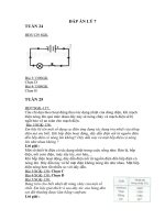 Đáp án Môn Vật Lí Lớp 7 - Tuần 24 - 25