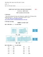 * Phiếu học tập - Khối 2 - Tuần 28