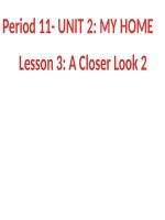 Unit 2- A Closer look 2