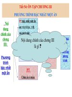 Ôn tập Chương III: Phương trình bậc nhất một ẩn