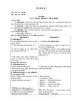 GIÁO ÁN LỚP 4A TUẦN 11