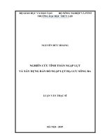 Nghiên cứu tính toán ngập lụt và xây dựng bản đồ ngập lụt hạ lưu sông ba​  