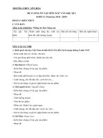 Đề cương ôn tập HK 1 môn Văn lớp 11 năm học 2018 - 2019