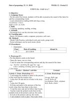 giáo án Tiếng Anh lop 1 tuần 12