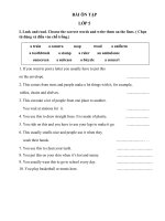 Bài ôn tập môn Tiếng Anh các khối lớp