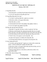 TRỌNG TÂM ÔN TẬP HỌC KÌ 2 MÔN ĐỊA LÍ KHỐI 9 18-19