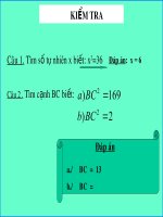 Giáo án Toán 7- Tiết 37: Định lí Py-ta-go