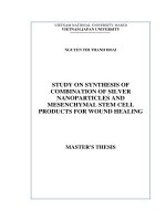 Study on synthesis of combination of silver nanoparticles and mesenchymal stem cell products for wound healing