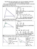 TOÁN 7_CHƯƠNG III: QUAN HỆ GIỮA CÁC YẾU TỐ TRONG TAM GIÁCCÁC ĐƯỜNG ĐỒNG QUY TRONG TAM GIÁC
