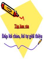 Tập làm văn - Tuần 19- Bài: Đáp lời chào