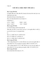 Đáp án Môn Vật Lí Lớp 7 - Tuần 28 - 29