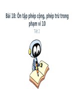 TOÁN 1- TUẦN 17- ÔN TẬP PC,PT TRONG PV10 (T2)