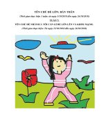 Giáo án Tuần 7 Tôi cần gì để lớn lên và khỏe mạnh