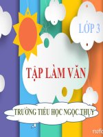 TẬP LÀM VĂN 3 - TUẦN 26 - KỂ VỀ MỘT TRÒ CHƠI TRONG LỄ HỘI
