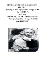 giáo án tuần 35 chủ đề quê hương đất nước Bác Hồ