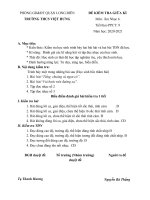 Đề KTGK HKI môn Âm nhạc 6