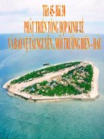 Bài 38: Phát triển tổng hợp kinh tế và bảo vệ tài nguyên môi trường biển đảo